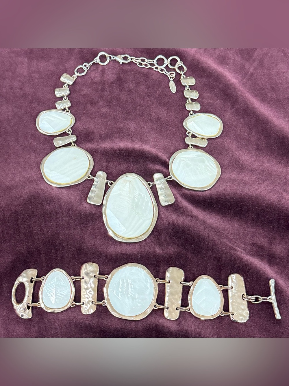 St. Thomas Mother of Pearl Necklace and Bracelet Set